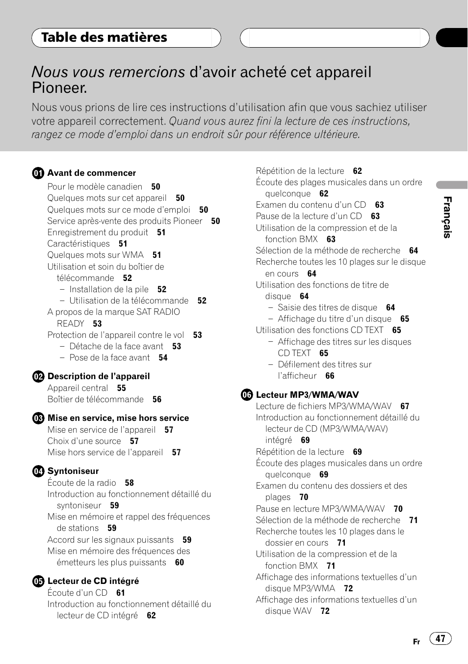 Pioneer DEH-P4700MP User Manual | Page 47 / 140