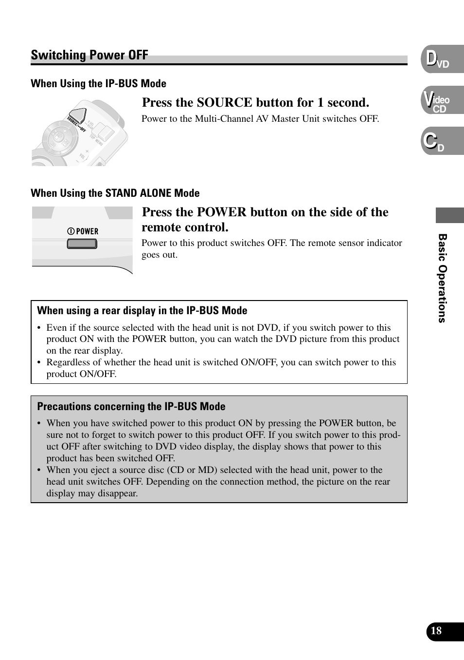 Switching power off | Pioneer XDV-P9 User Manual | Page 21 / 84
