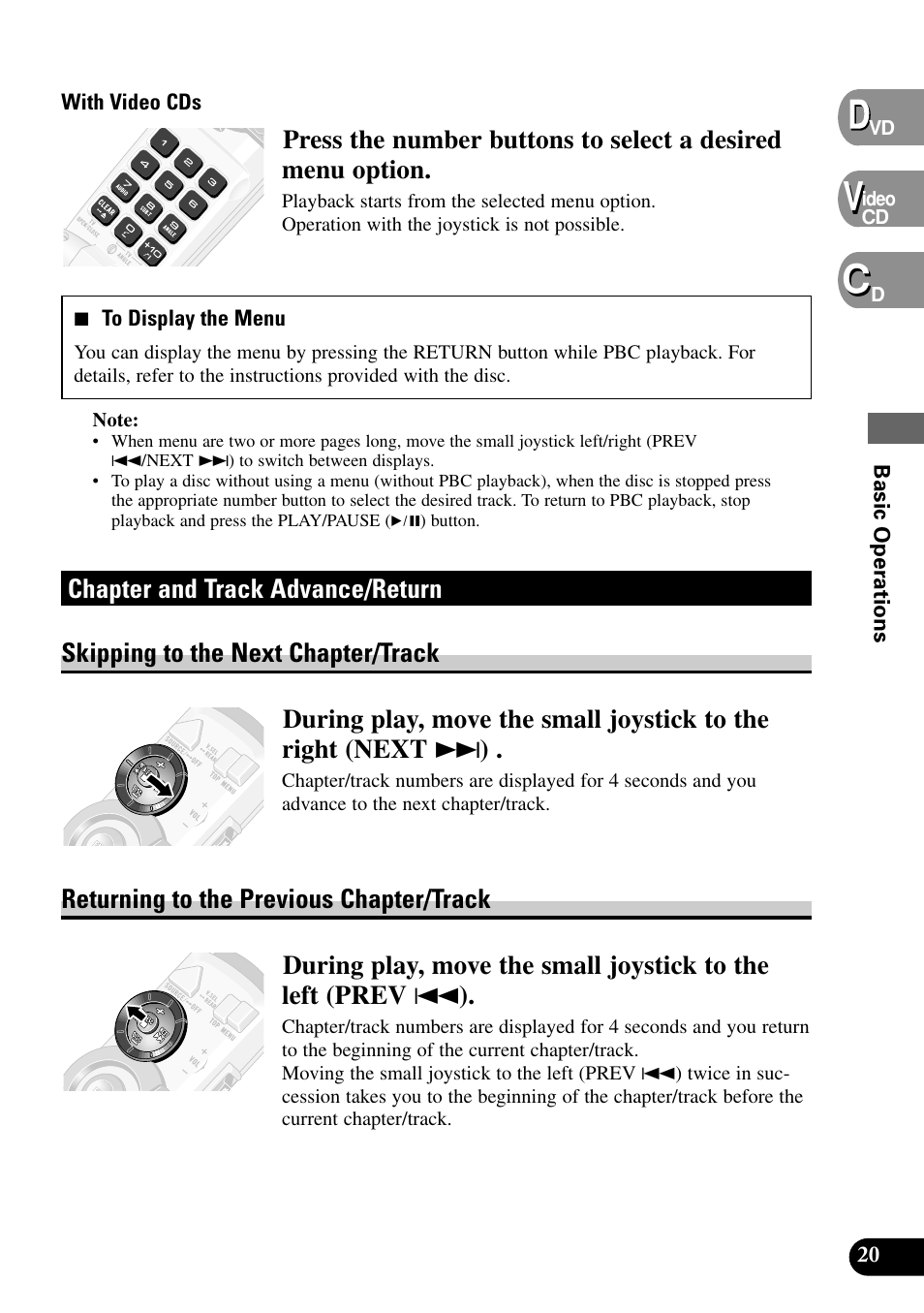 Chapter and track advance/return, Skipping to the next chapter/track, Returning to the previous chapter/track | Pioneer XDV-P9 User Manual | Page 23 / 84