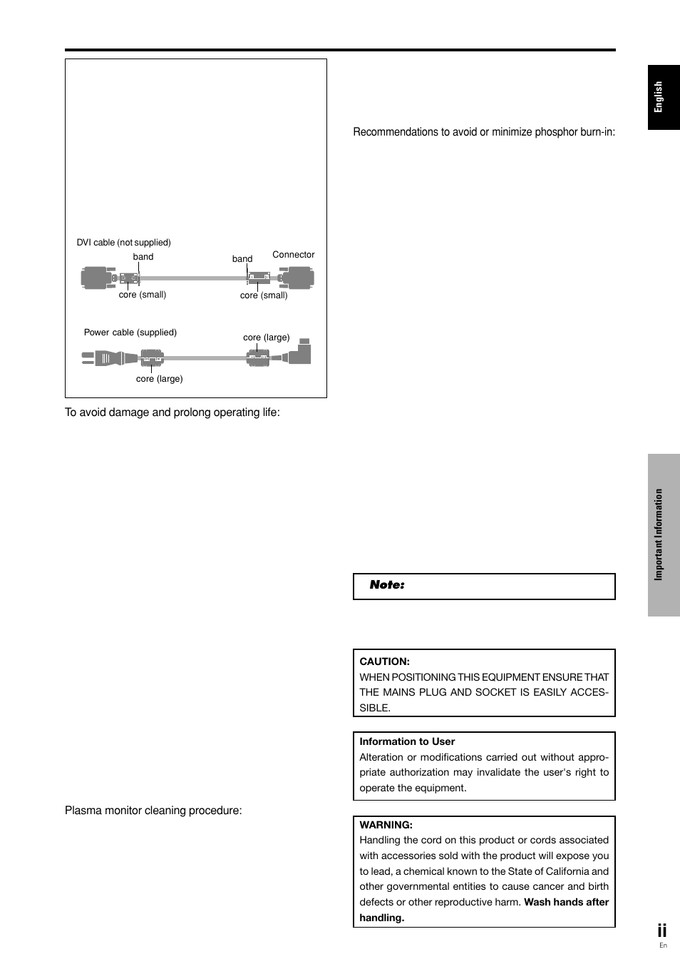 Pioneer PDP 424MV User Manual | Page 4 / 39