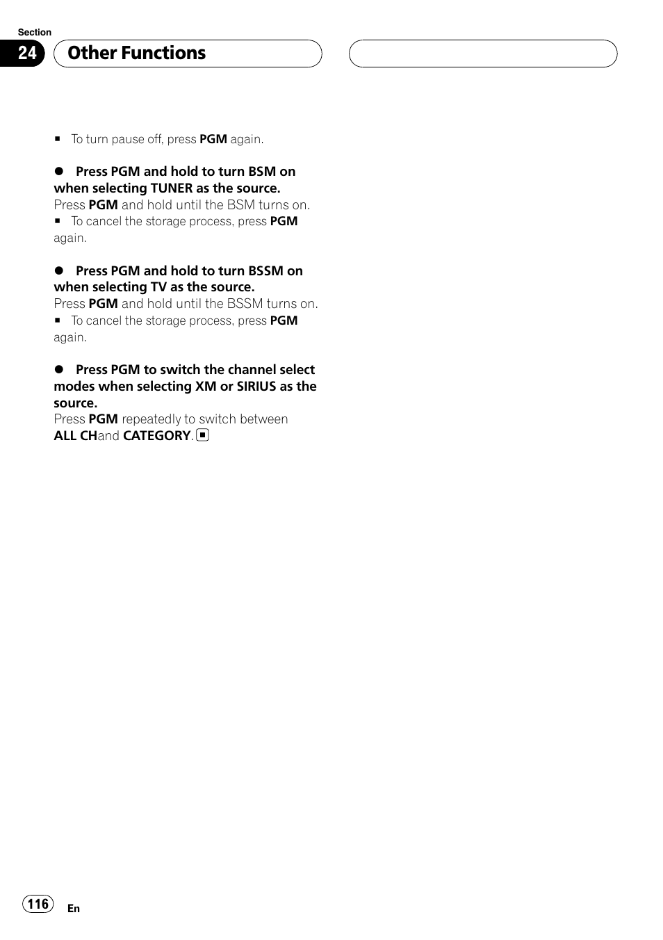 Other functions | Pioneer AVH-P6800DVD User Manual | Page 116 / 133