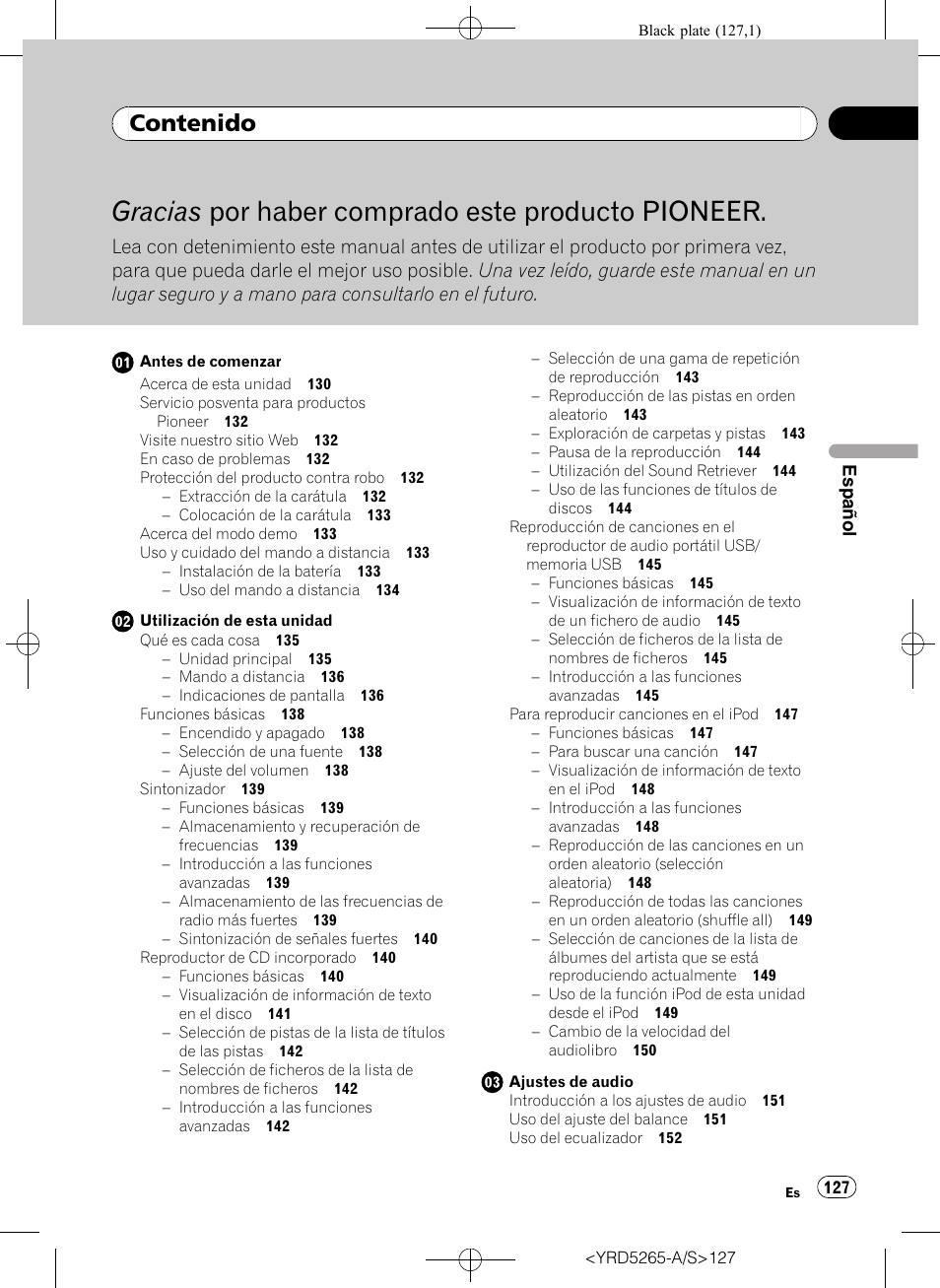 Pioneer DEH P4100UB User Manual | Page 127 / 187