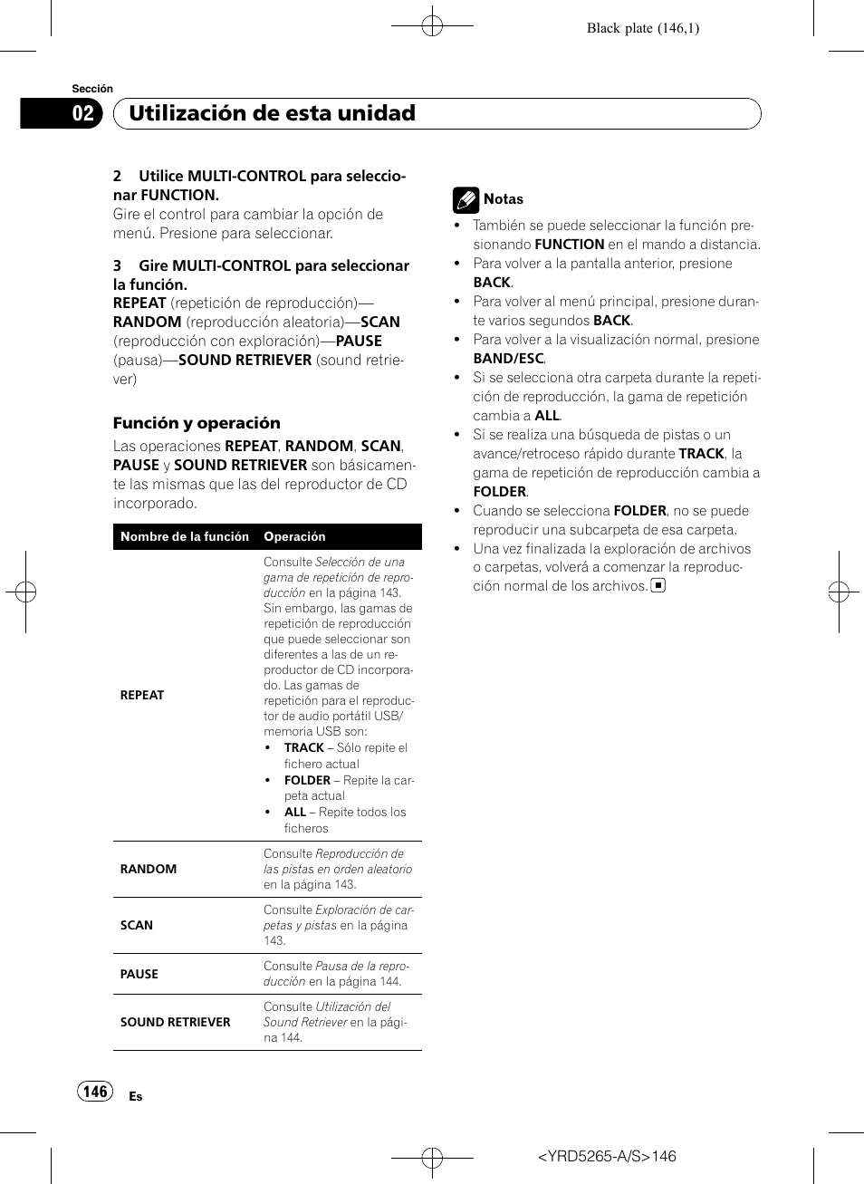 Utilización de esta unidad | Pioneer DEH P4100UB User Manual | Page 146 / 187