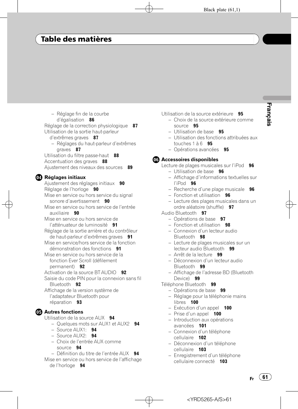 Pioneer DEH P4100UB User Manual | Page 61 / 187