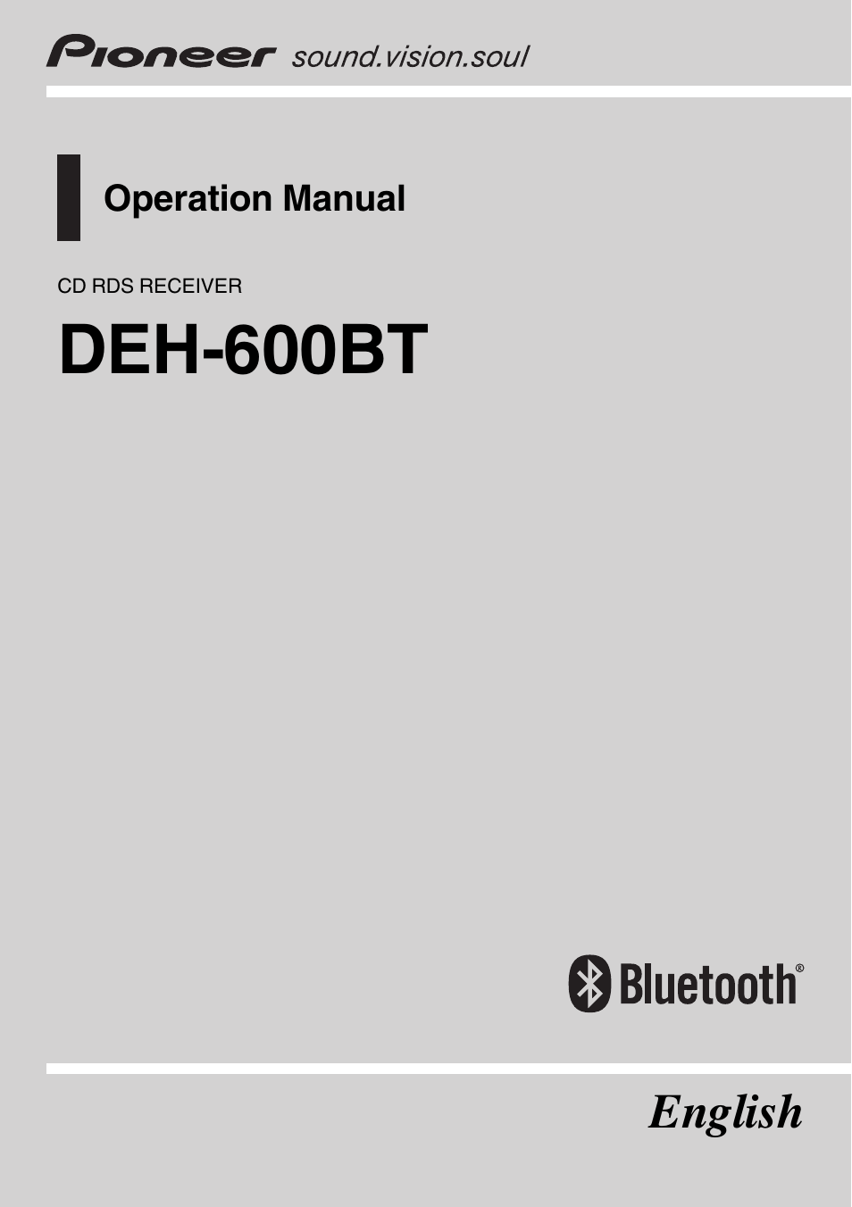 Pioneer DEH-600BT User Manual | 51 pages