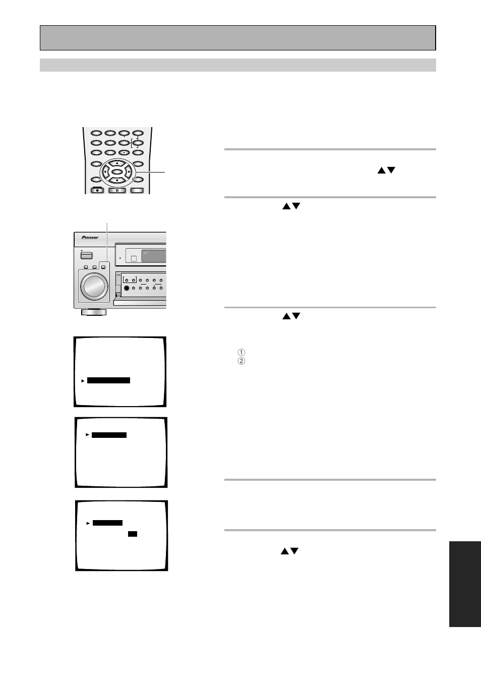 Bass peak level, Exper t, 4 press enter | Fine tuning your system | Pioneer VSX-45TX User Manual | Page 103 / 120