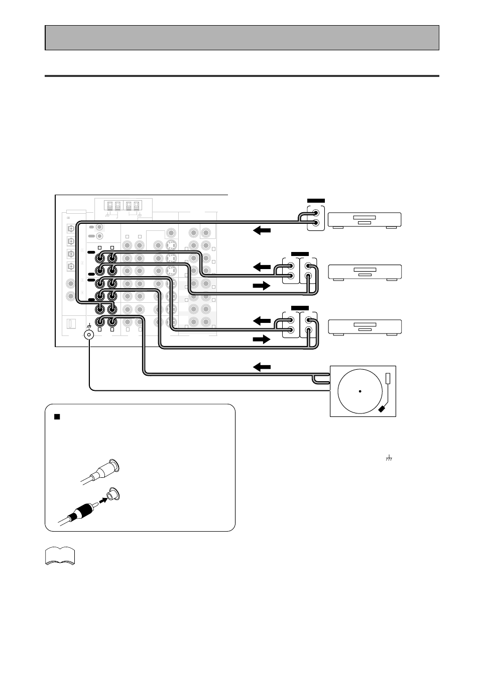 Connecting analog audio components, Connecting your equipment, 7 audio cords | Cd player, Recorder 1 (cd-r/tape), Recorder 2 (md/tape), Turntable | Pioneer VSX-45TX User Manual | Page 20 / 120