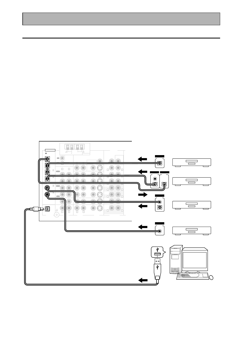 Connecting digital audio components, Connecting your equipment, Cd recorder | Satellite tuner dvd player, Cd player, Not a pcm-only output), Usb cable, A type b type | Pioneer VSX-45TX User Manual | Page 22 / 120