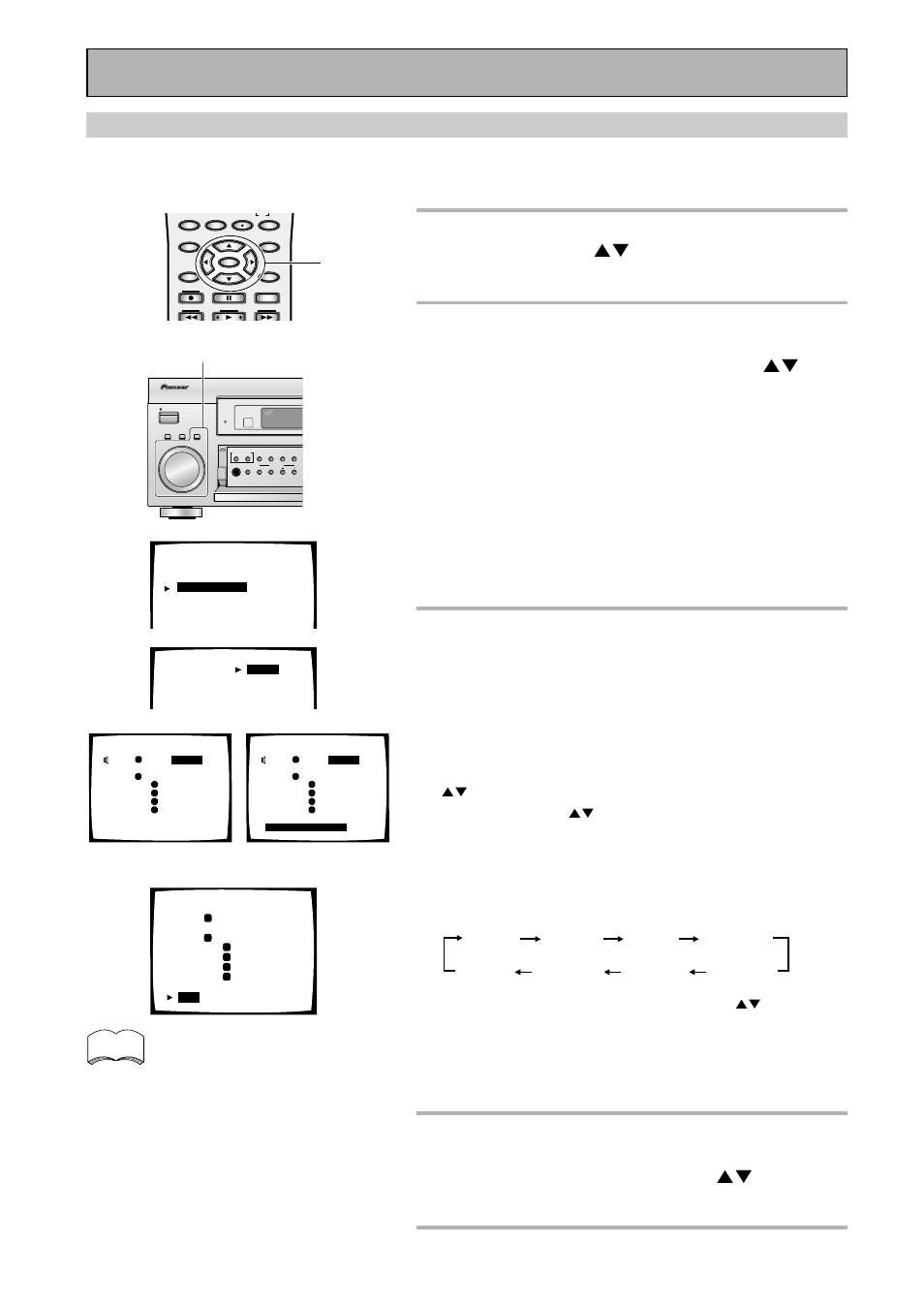 Channel level (channel balance), Setting up for surround sound, Next, proceed to channel delay next page | Pioneer VSX-45TX User Manual | Page 42 / 120