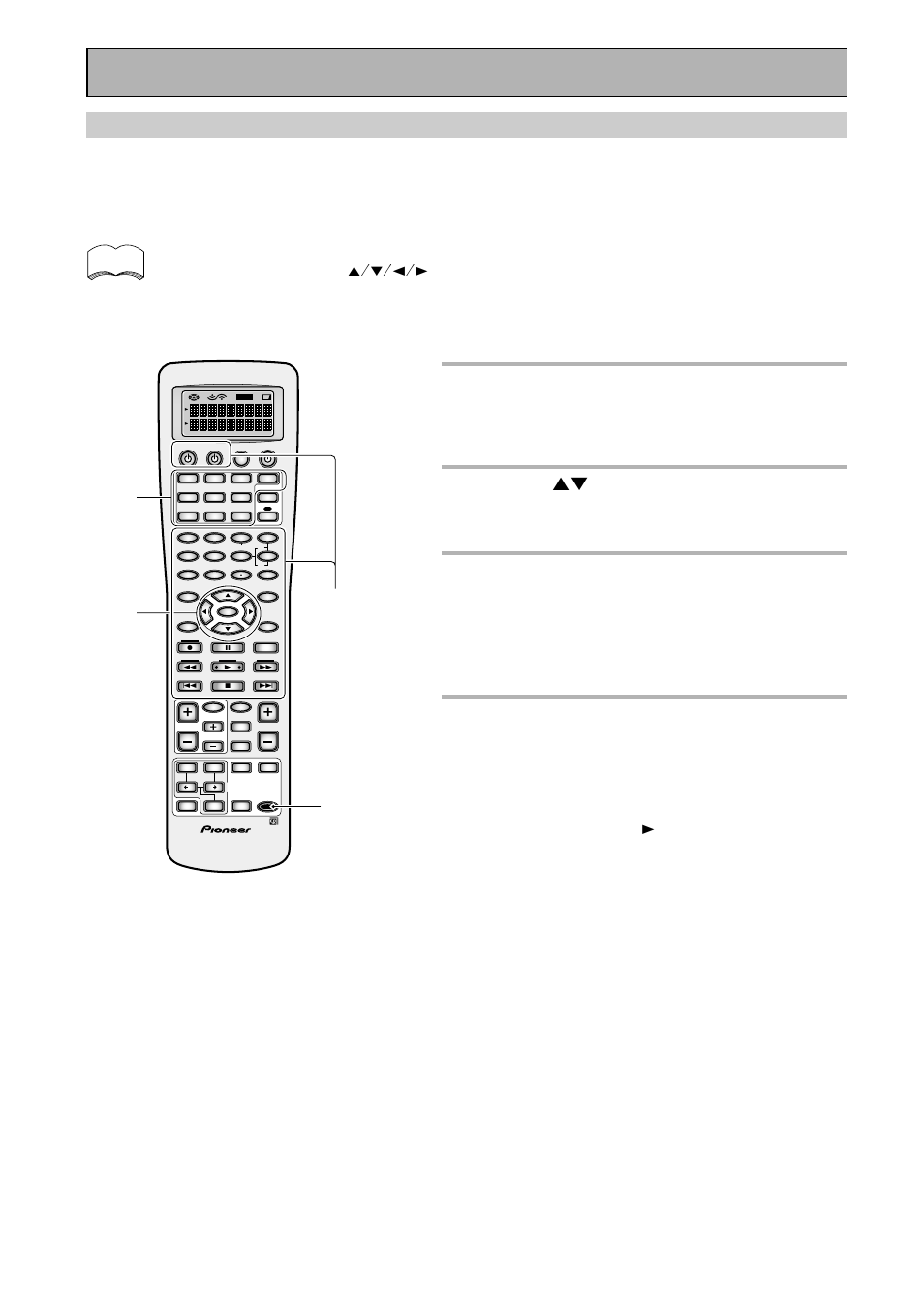 Programming signals from other remote, Controls (learning mode), 1 press the remote setup button for three seconds | Remote control of other components, Buttons that are able to learn new commands, Select function blinks on the remote control | Pioneer VSX-45TX User Manual | Page 64 / 120