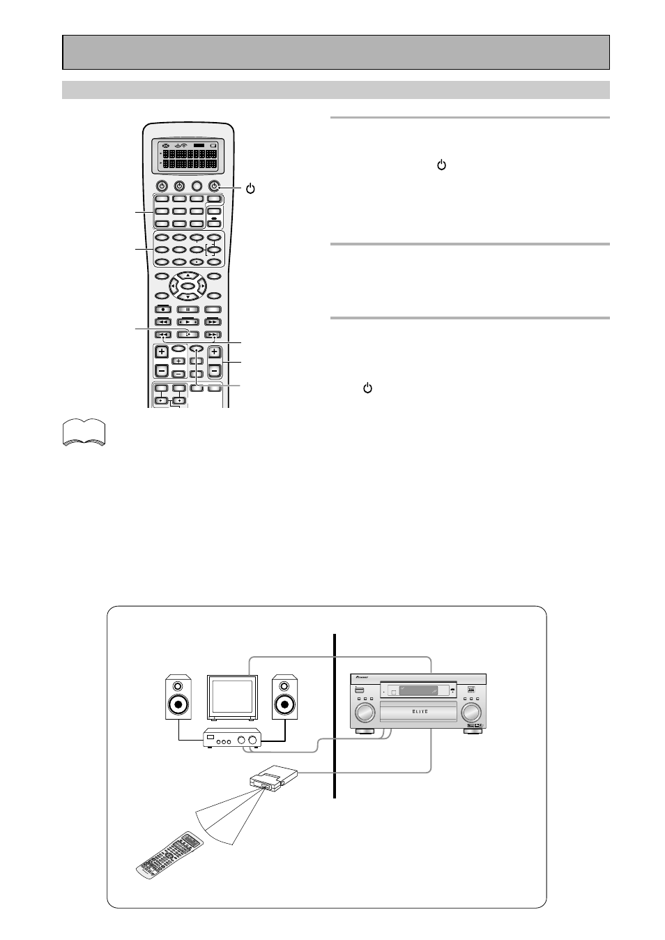 Controlling the multi room system from the, Sub room, 3 press volume +/– to adjust the volume | Using other functions, Number button multi control volume +/– class, Station, Receiver main room sub room ir receiver input | Pioneer VSX-45TX User Manual | Page 78 / 120