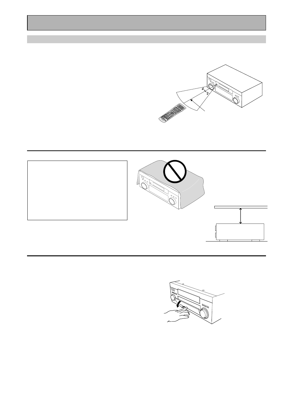 Operating range of remote control unit, Installing the receiver, Opening the front panel | Installing the receiver opening the front panel, Before you start | Pioneer VSX-45TX User Manual | Page 8 / 120