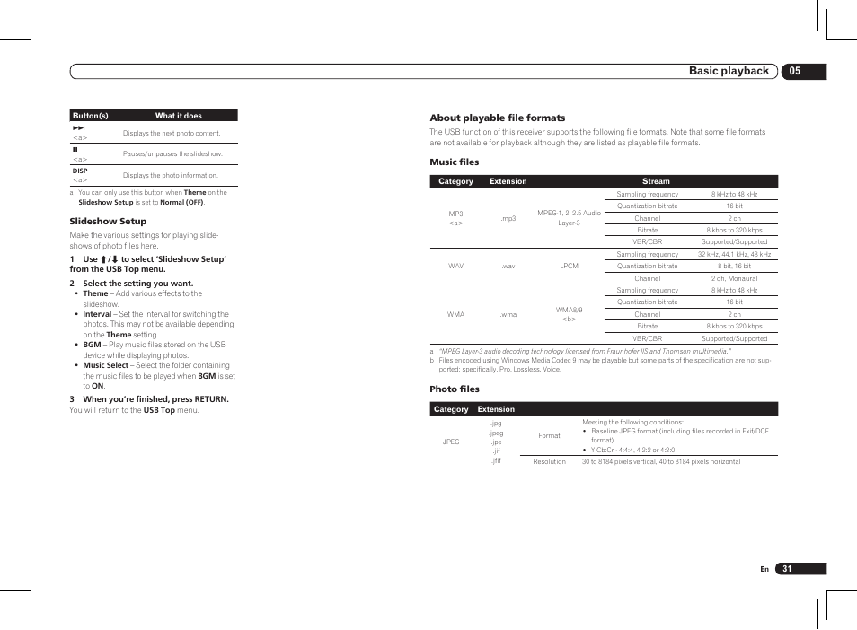 05 basic playback | Pioneer VSX-1121-K User Manual | Page 31 / 100