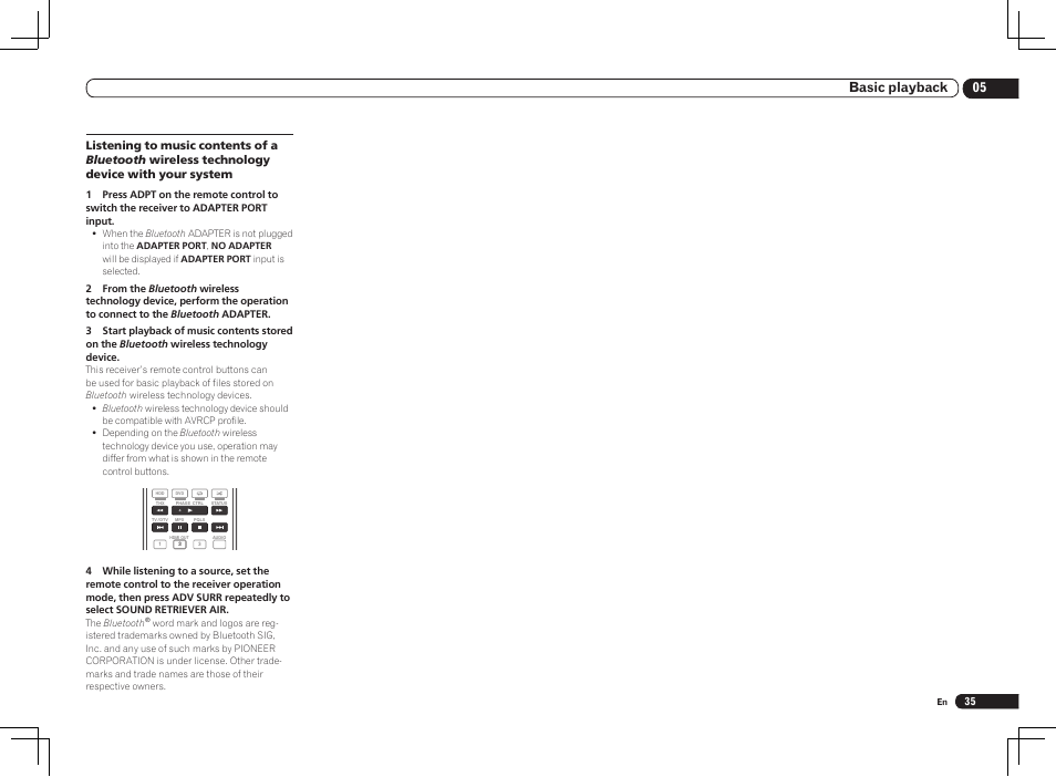 05 basic playback | Pioneer VSX-1121-K User Manual | Page 35 / 100