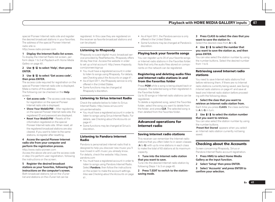 Pioneer VSX-1121-K User Manual | Page 41 / 100