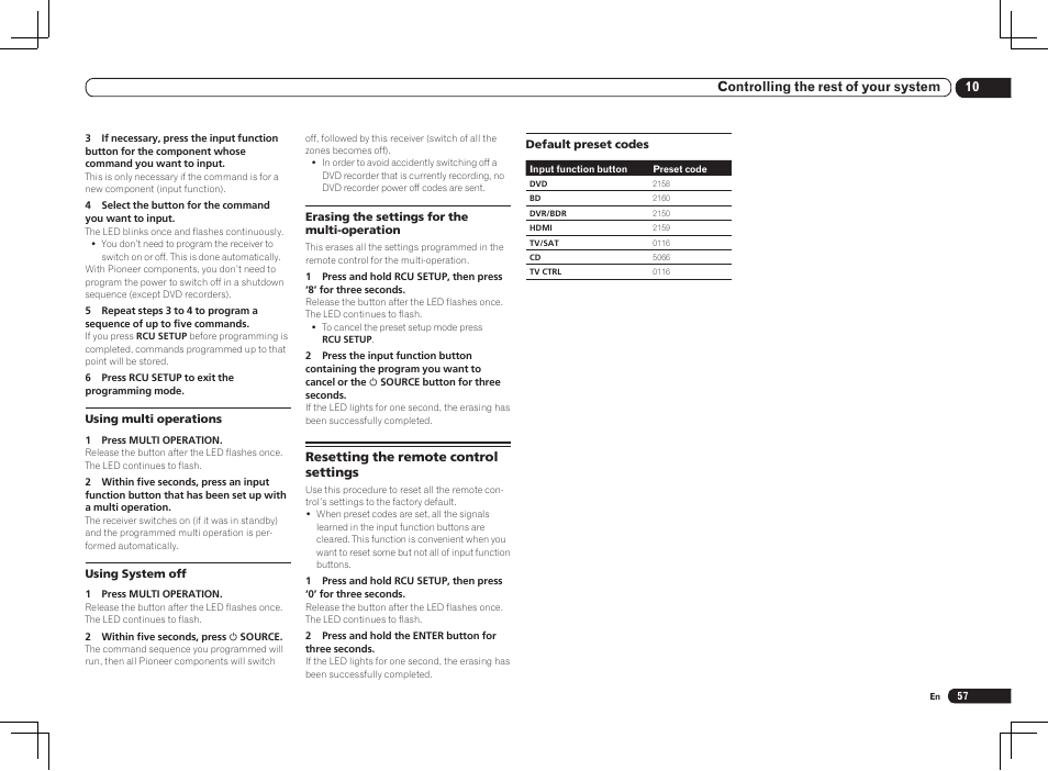 10 controlling the rest of your system | Pioneer VSX-1121-K User Manual | Page 57 / 100