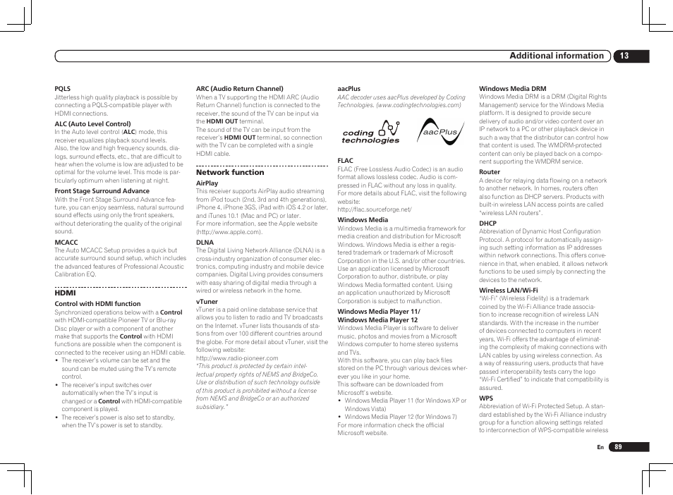 Pioneer VSX-1121-K User Manual | Page 89 / 100