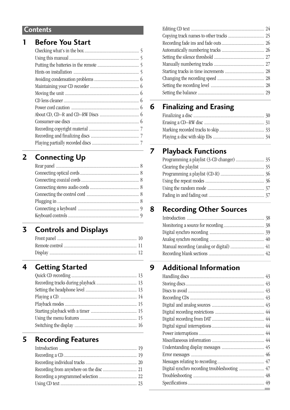 Pioneer PDR-W37 User Manual | Page 4 / 52
