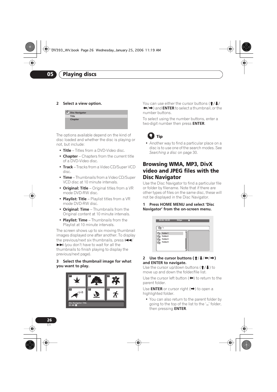 Playing discs 05 | Pioneer DV-393-S User Manual | Page 26 / 48