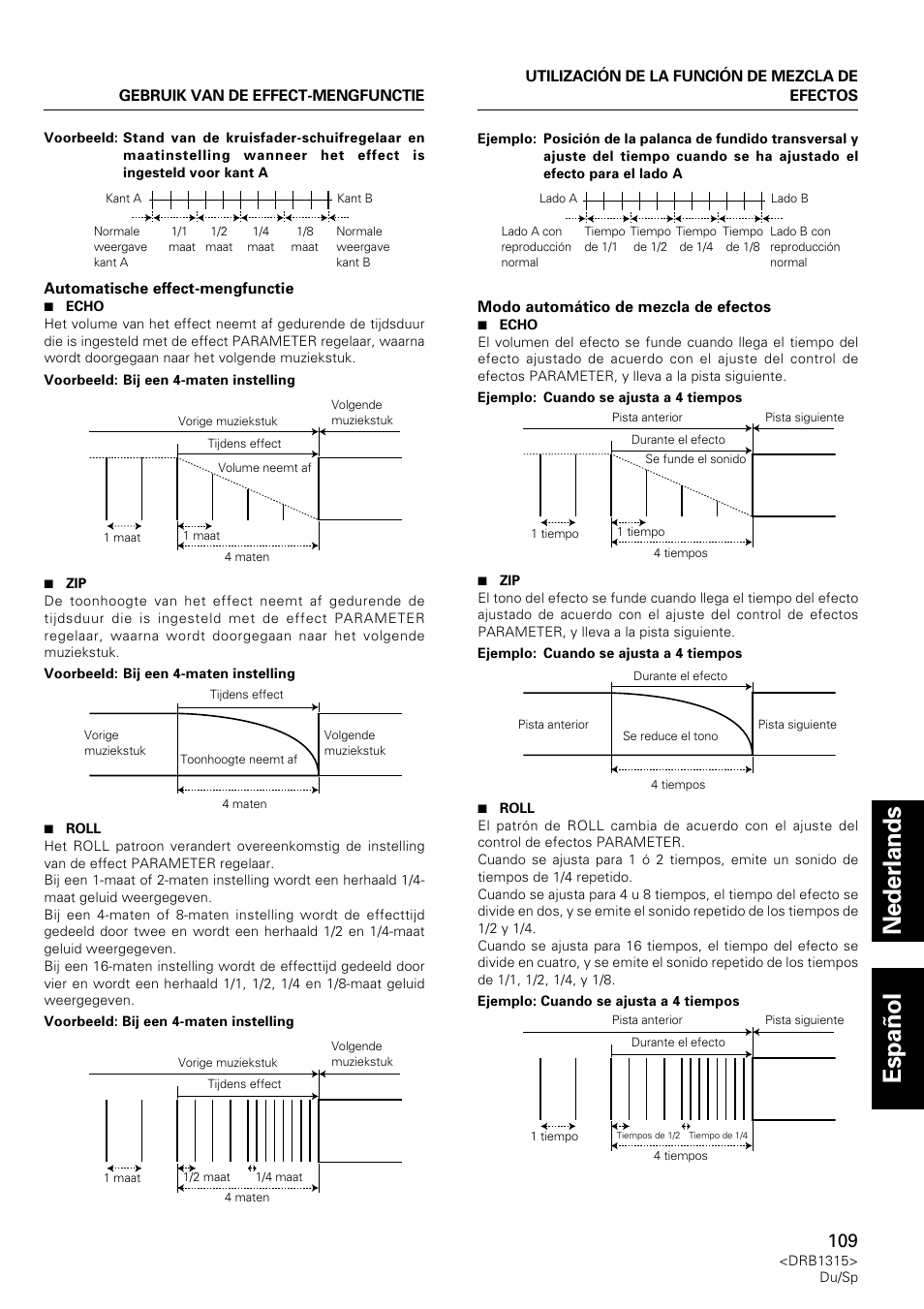 Nederlands espa ñ ol | Pioneer DJM-3000 User Manual | Page 109 / 120
