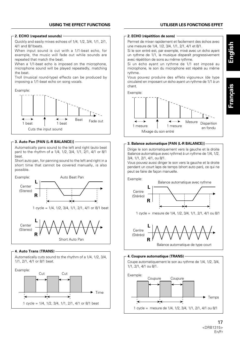 English français, Lr l r | Pioneer DJM-3000 User Manual | Page 17 / 120