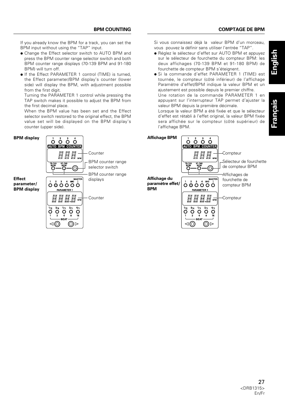English fran ç ais | Pioneer DJM-3000 User Manual | Page 27 / 120