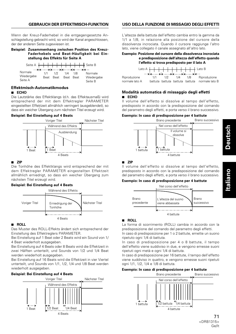 Deutsch italiano | Pioneer DJM-3000 User Manual | Page 71 / 120