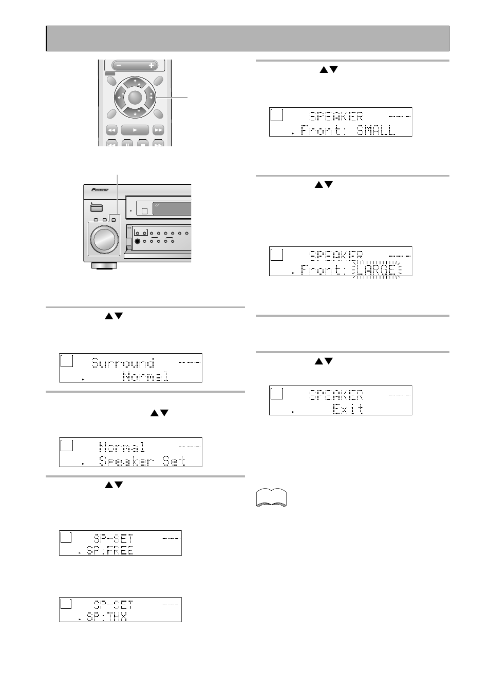 Setting up for surround sound, Free: to set all the speakers | Pioneer VSX-43TX User Manual | Page 38 / 104