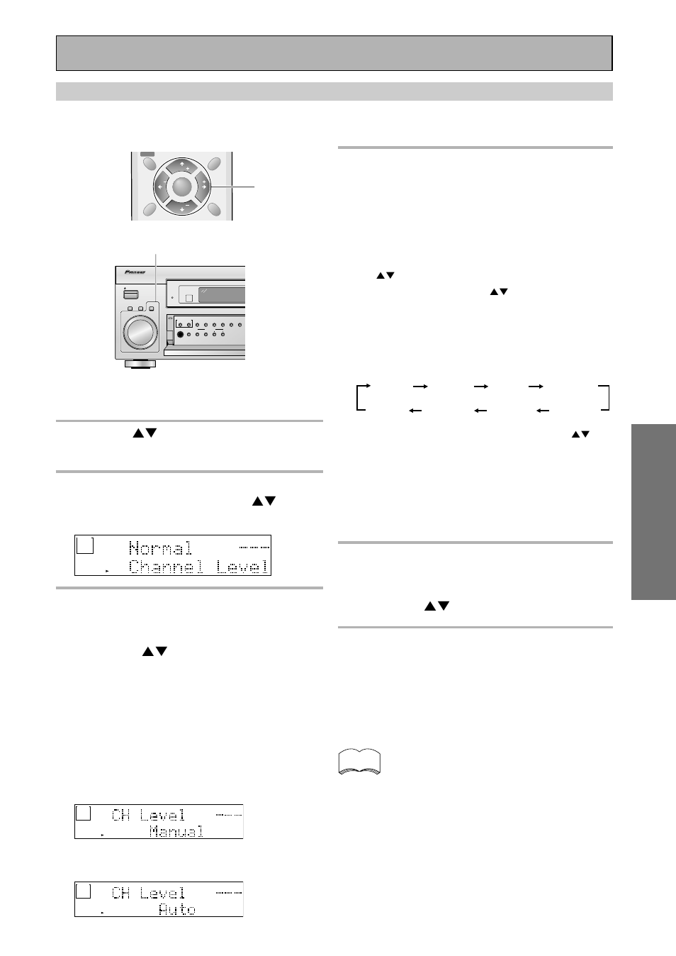 Channel level (channel balance), Surround set up, Setting up for surround sound | Pioneer VSX-43TX User Manual | Page 39 / 104