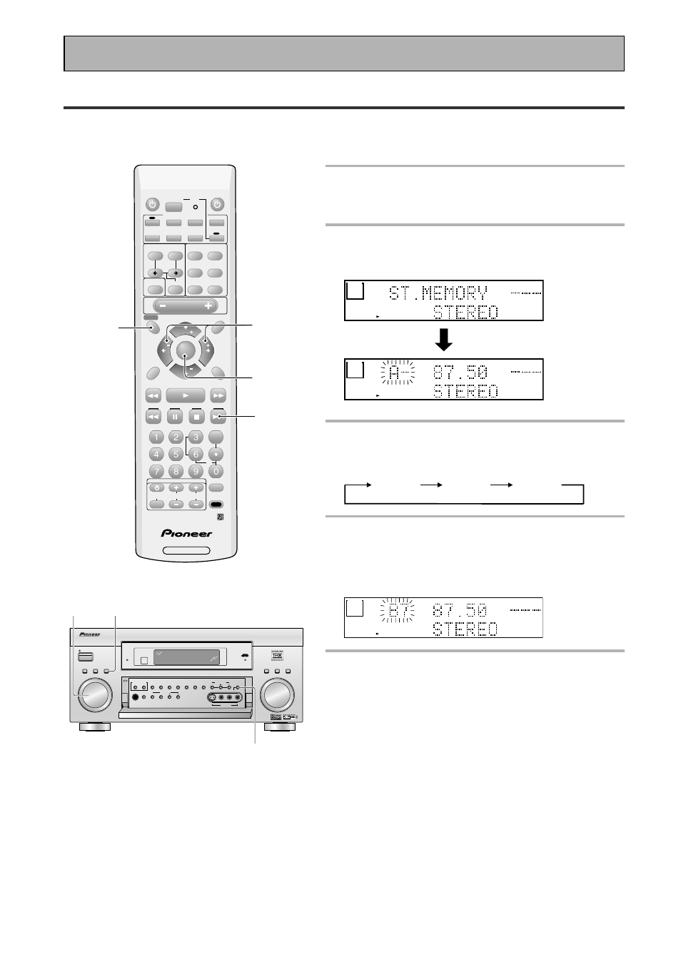 Memorizing frequently used stations, 1 tune in the station you want, 5 press the enter button to input your choice | Using the tuner, Each press switches the display, Standby, Class a class b class c | Pioneer VSX-43TX User Manual | Page 56 / 104