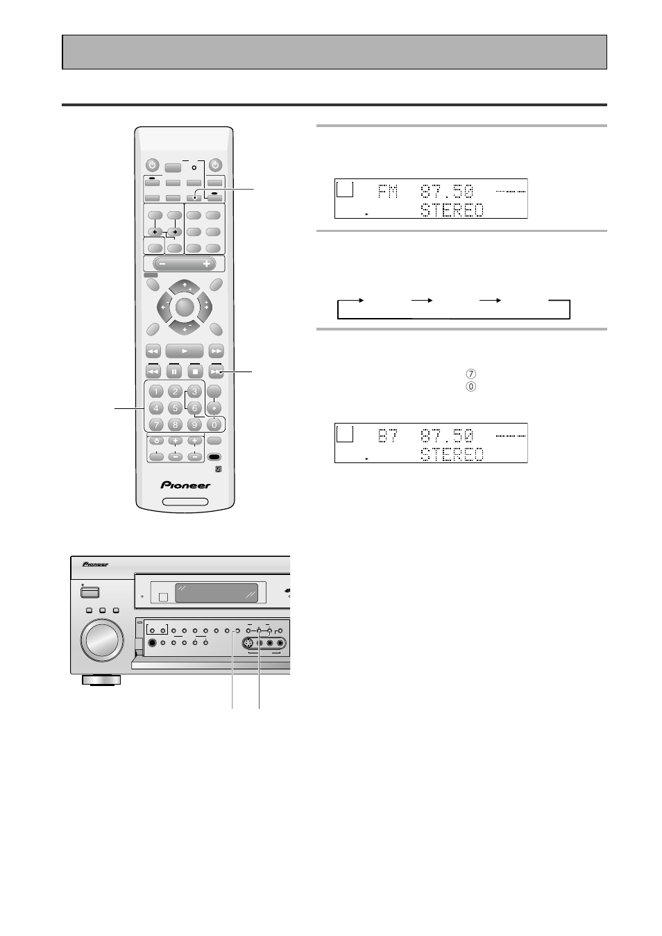 Recalling memorized stations, 1 press the tuner button, Using the tuner | Each press switches the display, Press the st –/+ buttons repeatedly, Class a class b class c | Pioneer VSX-43TX User Manual | Page 58 / 104