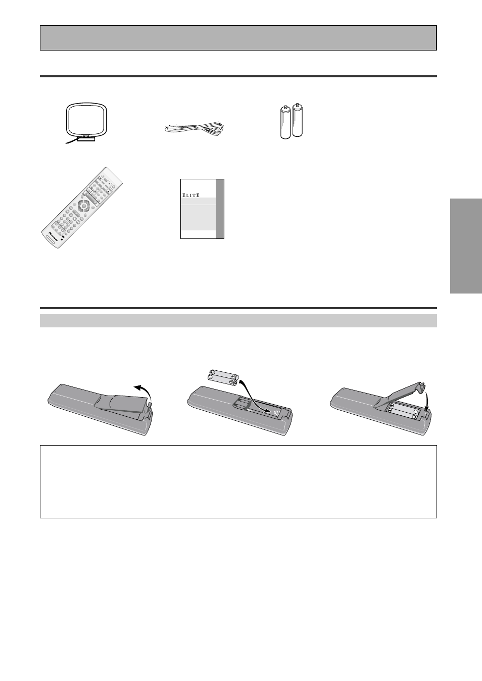 Before you start, Checking the supplied accessories, Preparing the remote control | Loading the batteries, Prep ara tion prep ara tion prep ara tion, Caution, Aa” iec lr6 batteries x 2, Channel, Class, Input se le ct | Pioneer VSX-43TX User Manual | Page 7 / 104