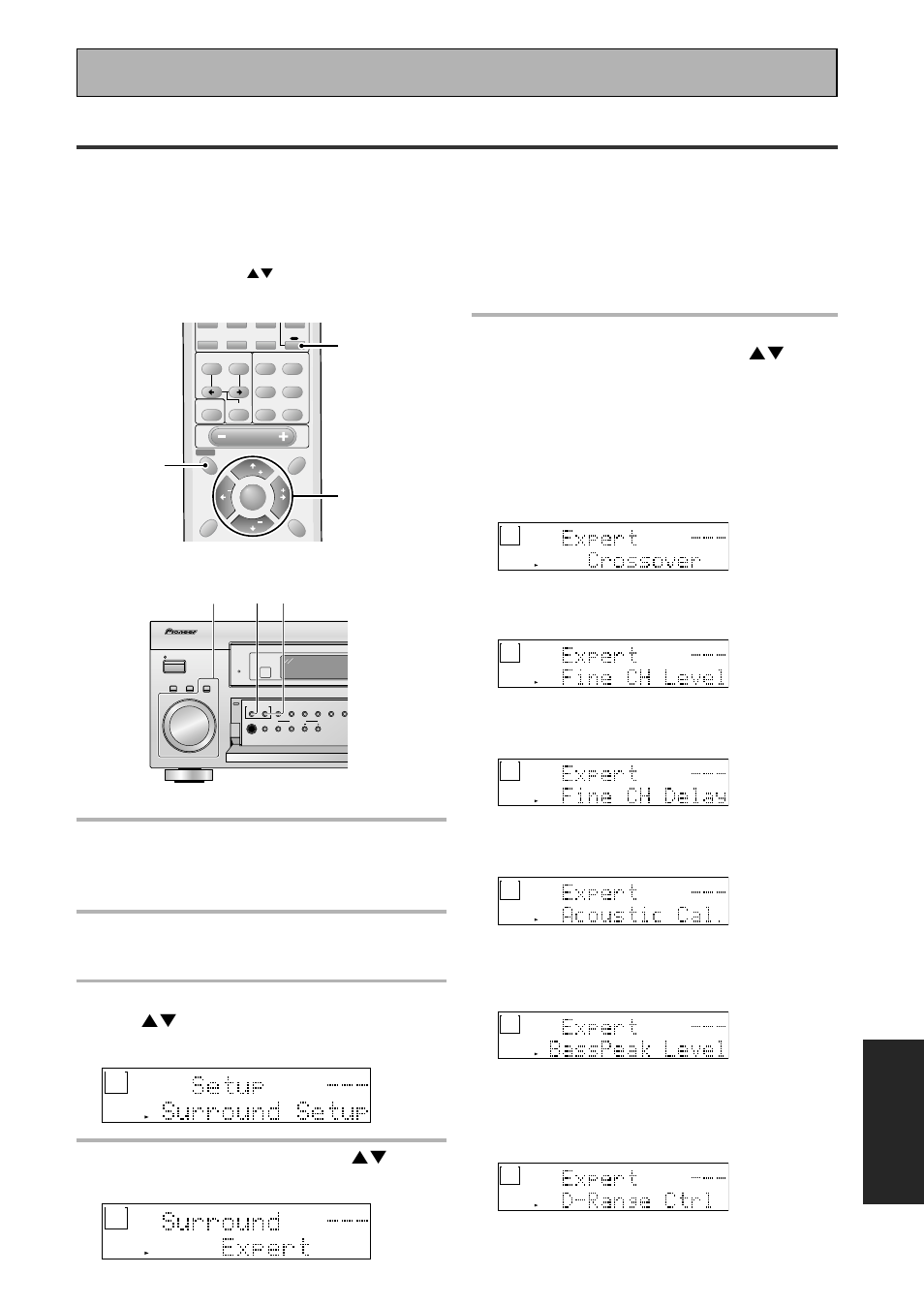 Expert setup, Exper t, Fine tuning your system | Pioneer VSX-43TX User Manual | Page 79 / 104