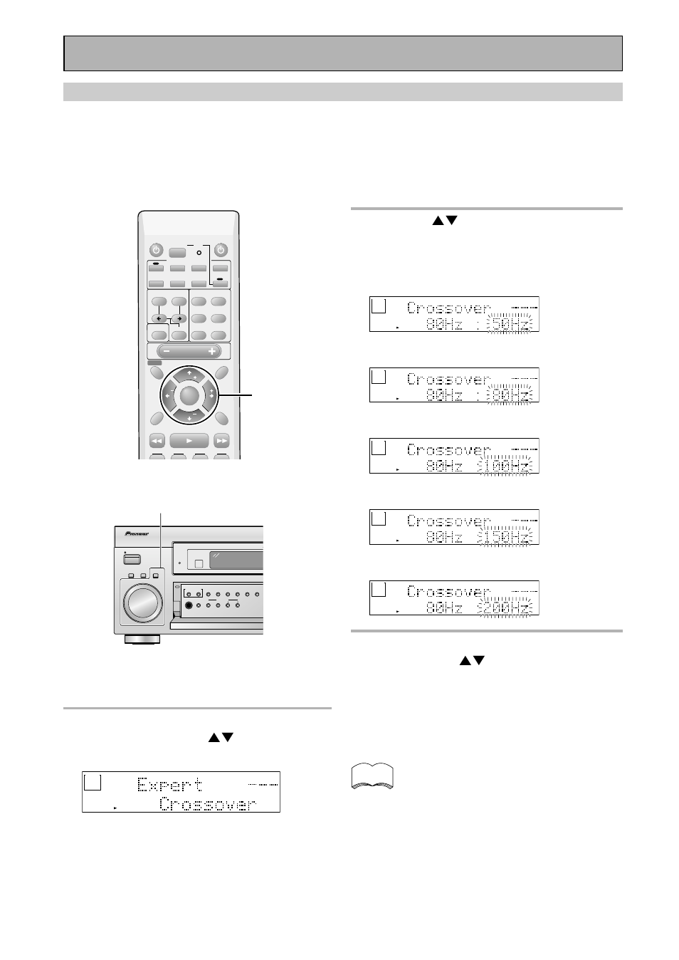 Crossover network, Fine tuning your system, The default is 80hz | Pioneer VSX-43TX User Manual | Page 80 / 104
