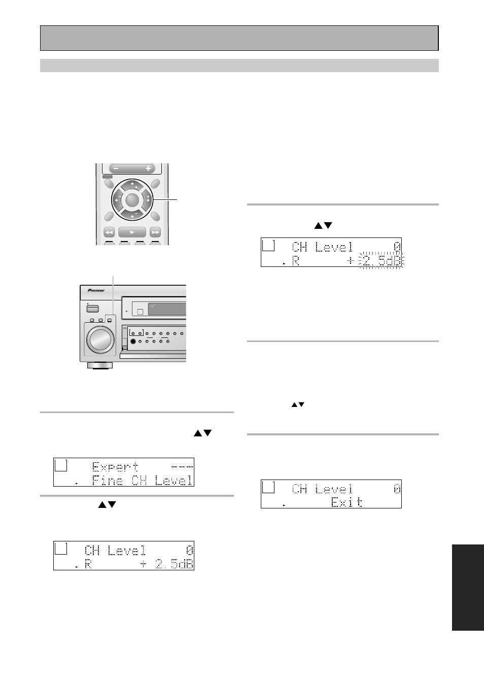 Fine channel level, Exper t, Fine tuning your system | Next, if you want, proceed to fine channel delay | Pioneer VSX-43TX User Manual | Page 81 / 104