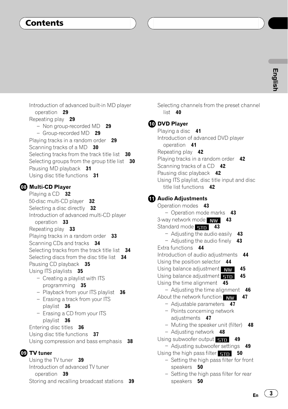 Pioneer FH-P9200MP User Manual | Page 3 / 74