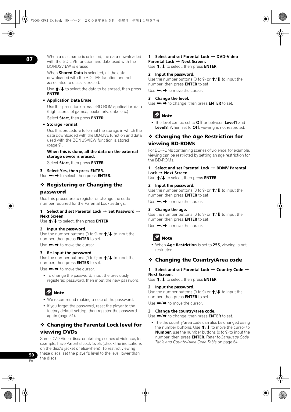 Pioneer BDP-V6000 User Manual | Page 50 / 76