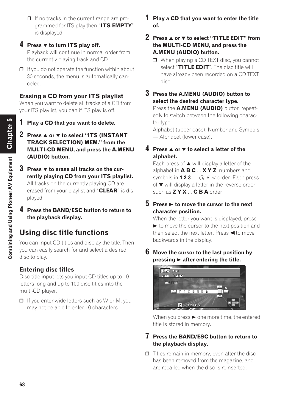 Using disc title functions | Pioneer CNDV-40R User Manual | Page 70 / 120