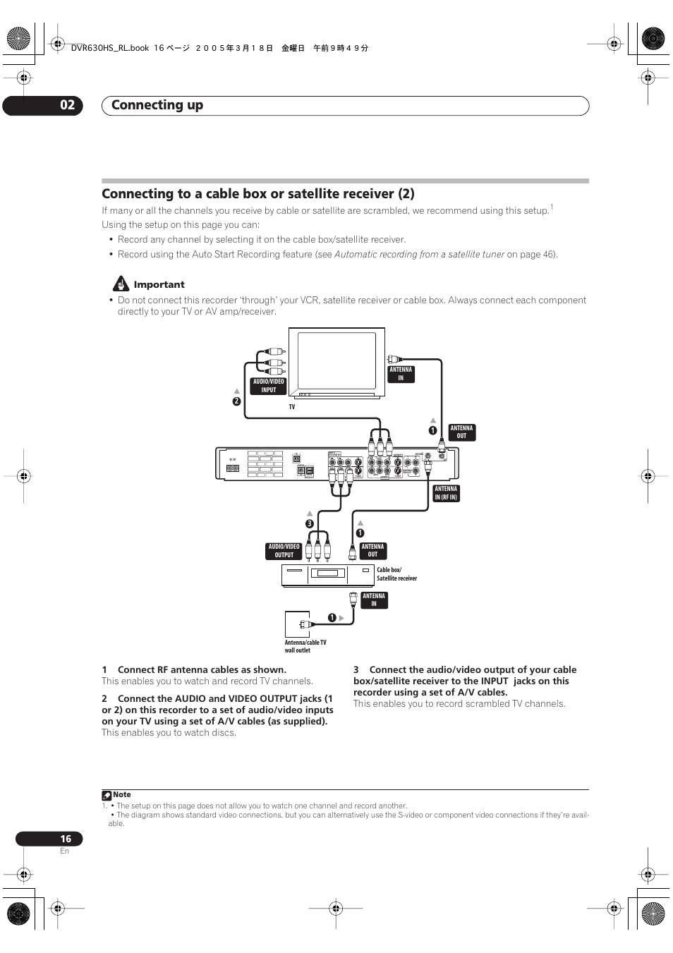 Connecting up 02 | Pioneer DVR-630H-S User Manual | Page 16 / 118