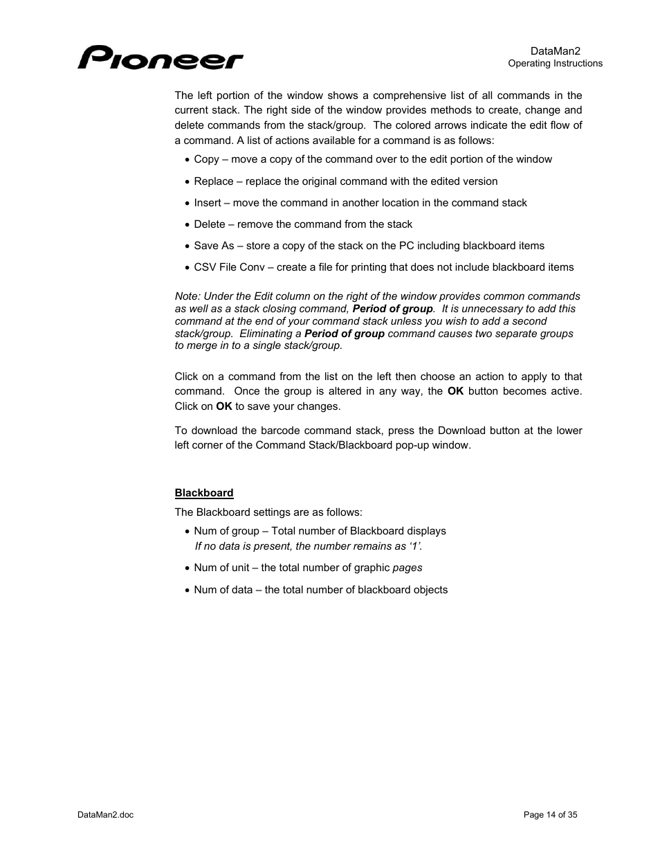 Pioneer DataMan2 DVD-V7400 User Manual | Page 17 / 39
