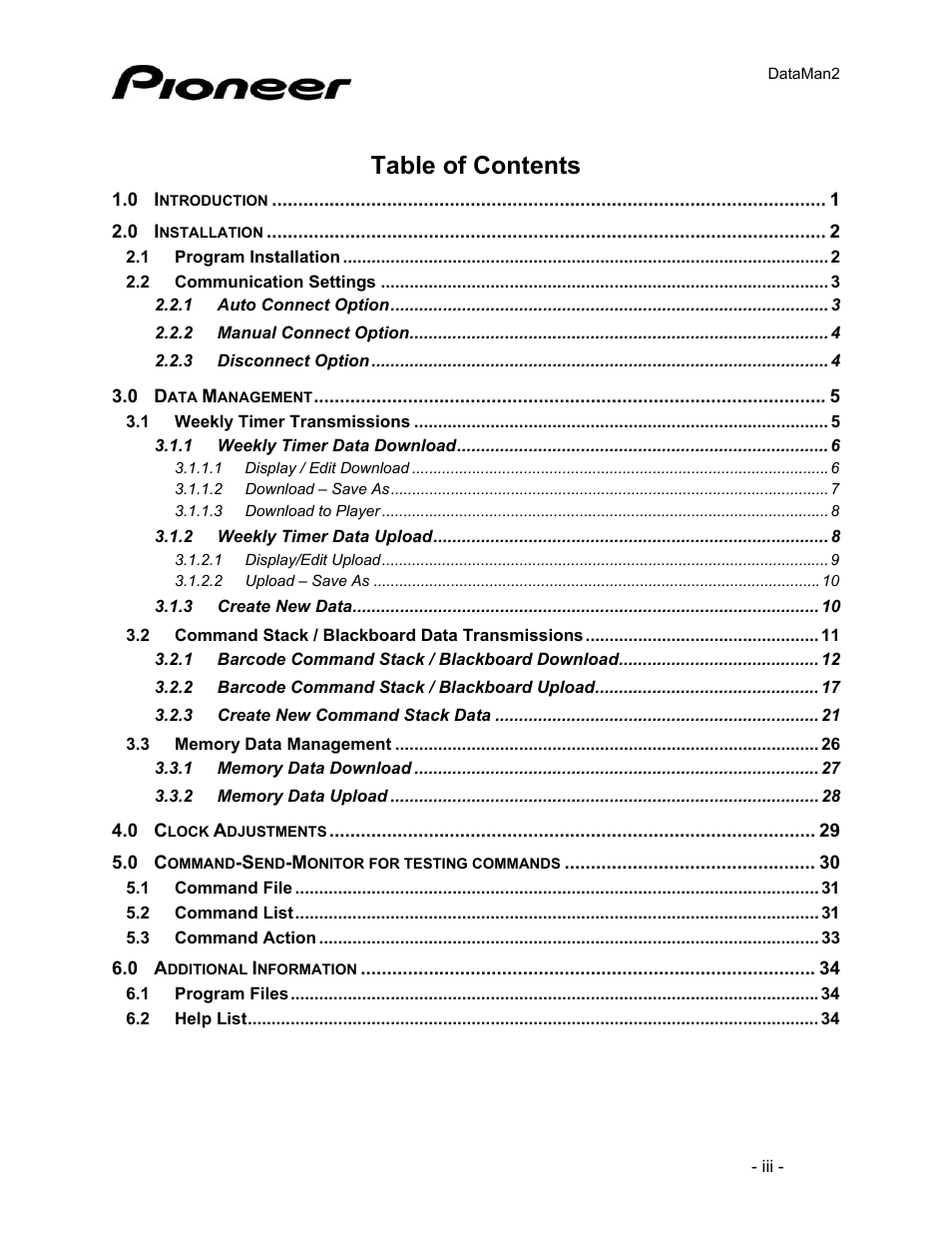 Pioneer DataMan2 DVD-V7400 User Manual | Page 3 / 39