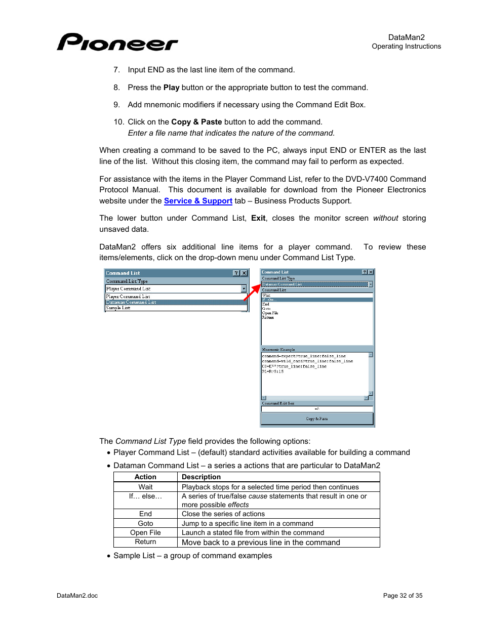 Pioneer DataMan2 DVD-V7400 User Manual | Page 35 / 39
