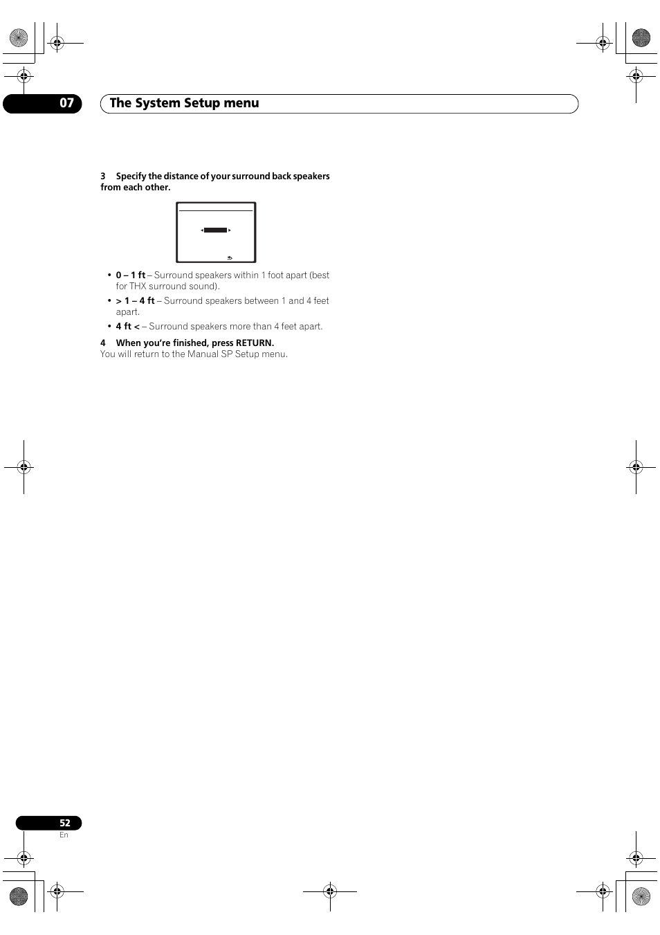 The system setup menu 07 | Pioneer Elite VSX-03TXH User Manual | Page 52 / 104