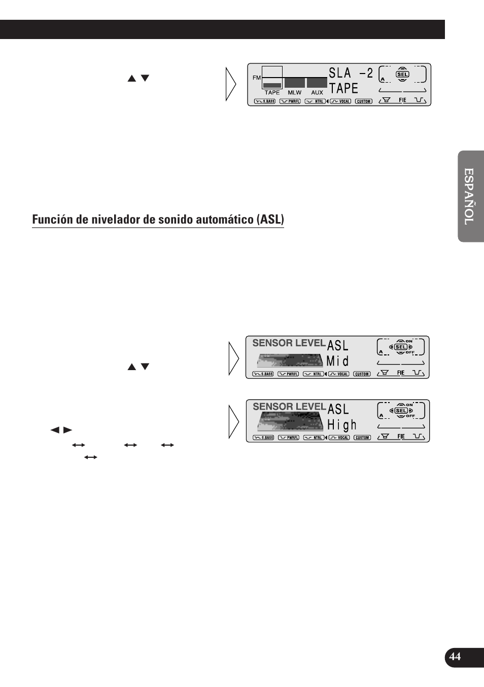 Función de nivelador de sonido automático (asl) | Pioneer KEH-P7900R User Manual | Page 103 / 120