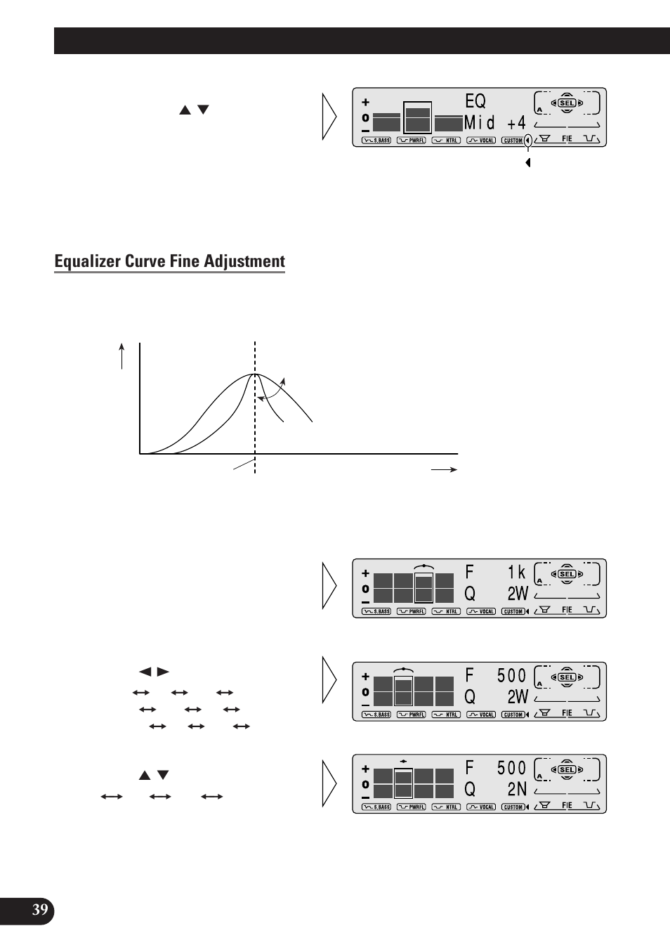 Audio adjustment, Equalizer curve fine adjustment | Pioneer KEH-P7900R User Manual | Page 40 / 120