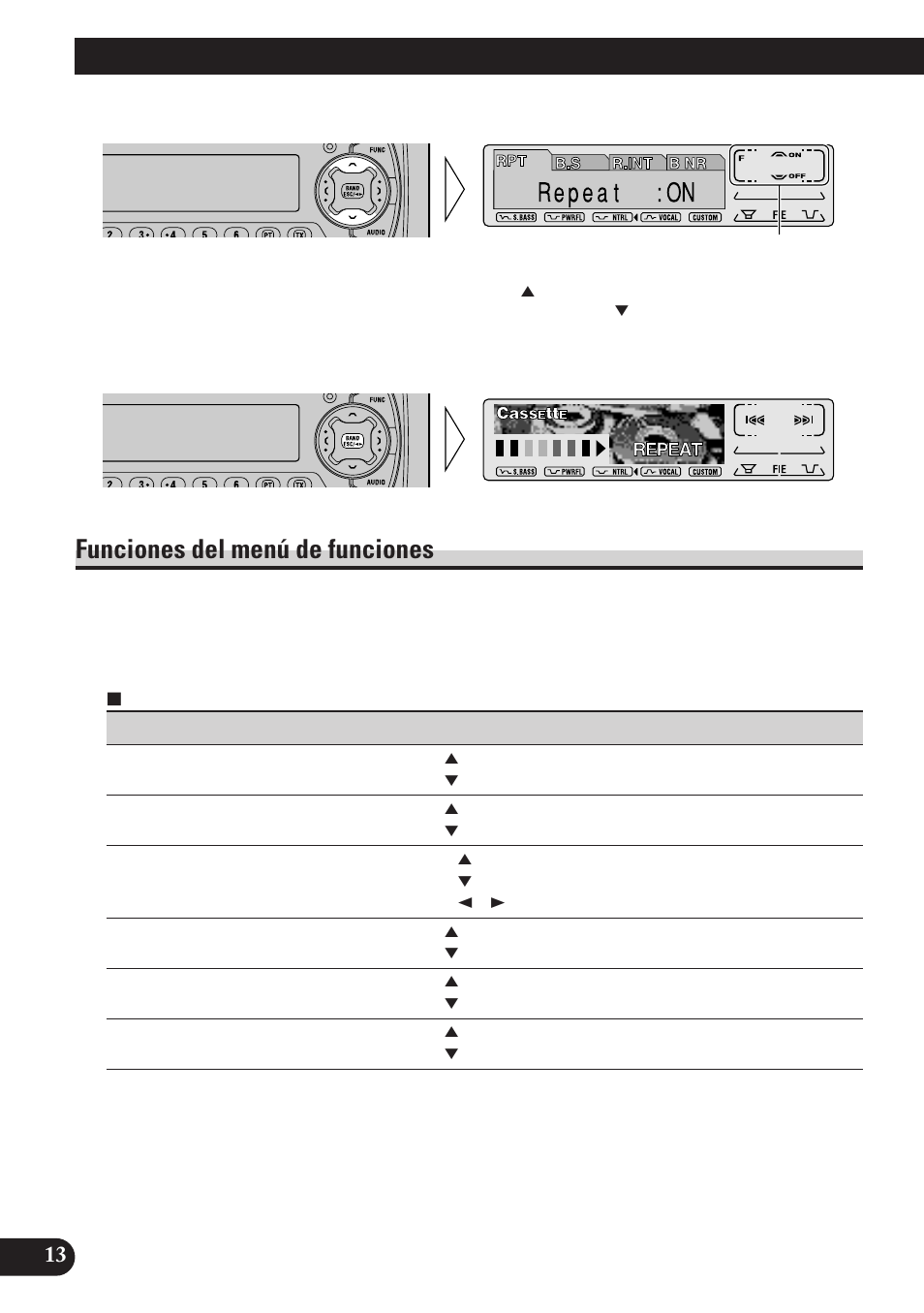 Funciones del menú de funciones, Operación básica | Pioneer KEH-P7900R User Manual | Page 72 / 120