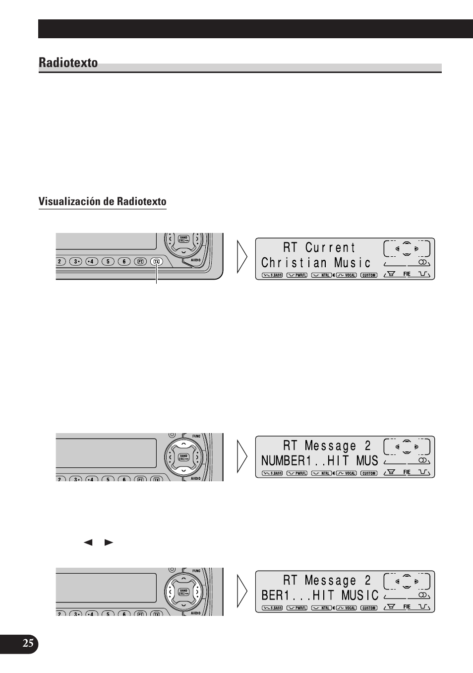 Radiotexto, Visualización de radiotexto, Almacenamiento del radiotexto en la memoria | Cómo llamar el radiotexto preajustado, Uso de las funciones rds | Pioneer KEH-P7900R User Manual | Page 84 / 120