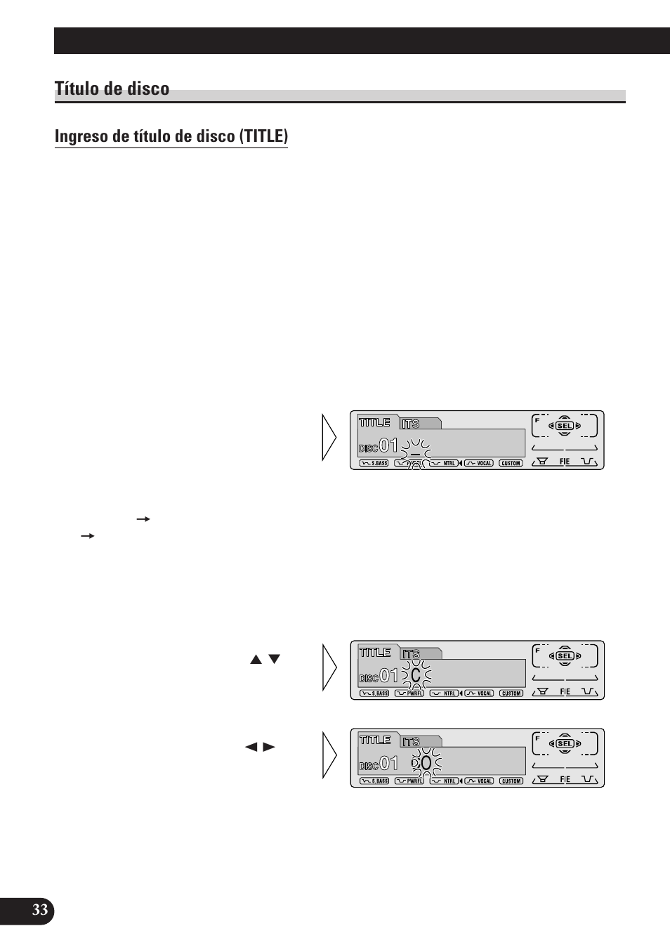 Título de disco, Ingreso de título de disco (title), Visualización del título del disco | A title (english), Uso de reproductores de multi-cd | Pioneer KEH-P7900R User Manual | Page 92 / 120