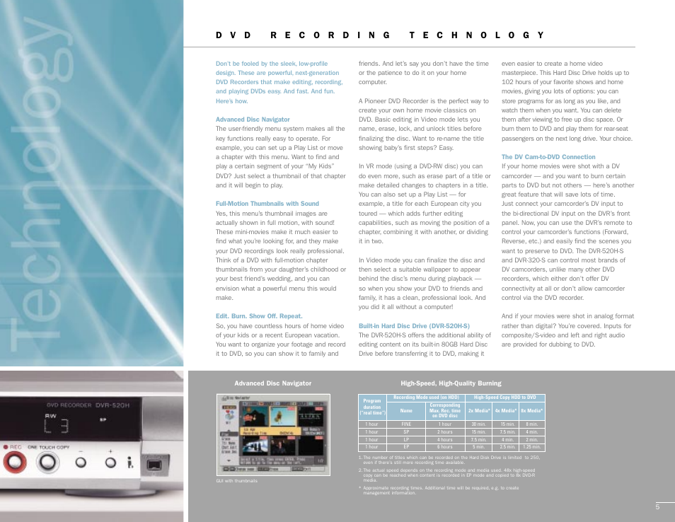 Pioneer D V D R E C O R D E R S A N D P L A Y E R S User Manual | Page 5 / 16