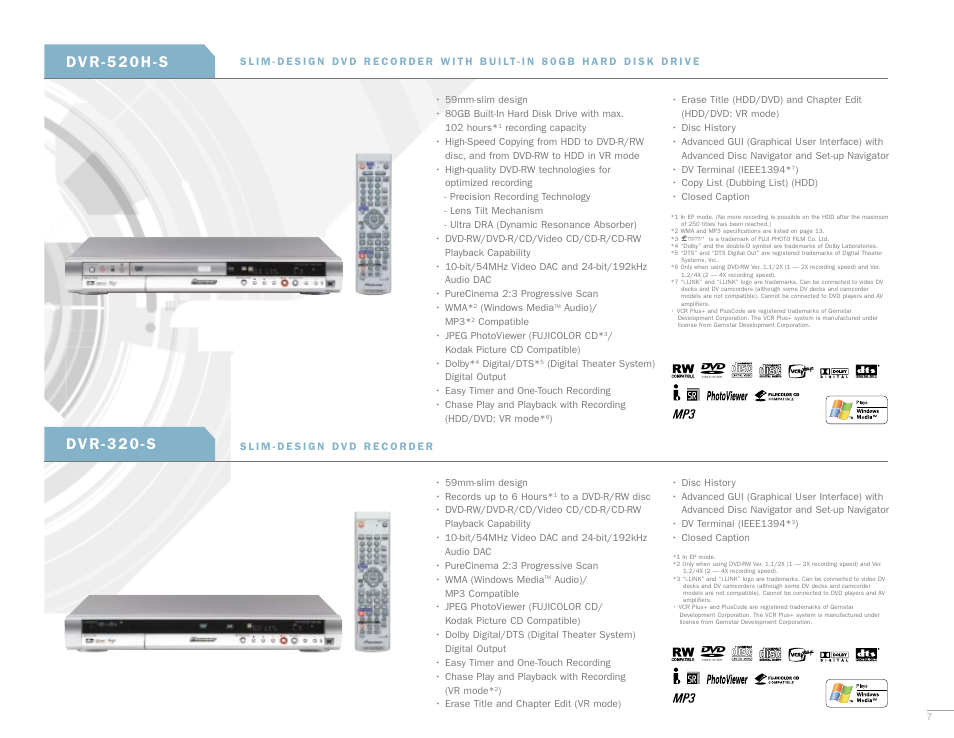 Pioneer D V D R E C O R D E R S A N D P L A Y E R S User Manual | Page 7 / 16